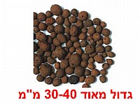 אקווה קליי חימר מותפח ( הידרוטון ) שק גדול כ-35 ליטר לאקווריום דגים בריכת נוי וגידולי צמחים