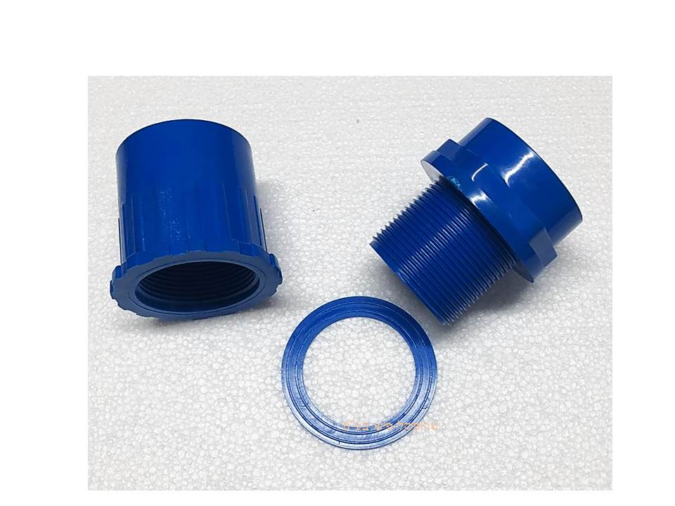 מעבר דופן BULKHEAD PVC קוטר 32 מ''מ אקווריום דגי נוי BH-032
