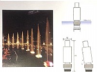 ראש מזרקה ג'ט סילון, ניקל, כולל בסיס מייצב זווית, הברגה