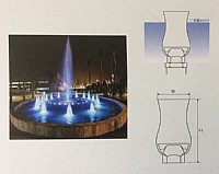 ראש מזרקה ג'ט קסקד נירוסטה, כולל מייצב זווית, הברגה