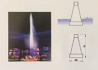 ראש מזרקה ג'ט סילון לגבהים גדולים עד 20 מטר, פליז, דגם GS80 האוויקי HUIQI
