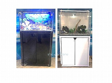 אקווריום 50 ליטר דקורטיבי GT-600 לבן או שחור אקווריום 50 ליטר דקורטיבי GT-600 לבן או שחור