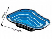 בריכת נוי 2000 ליטר (אגנית) מוכנה HDPE קשיח יובינק UBBINK OCEAN2