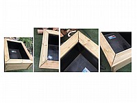 בריכת נוי עילית עם מסגרת עץ דקורטיבית UBBINK QUADRO WOOD II