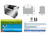 סקימר נירוסטה מקצועי לניקוי בריכות נוי ודגים HUIQI SC-18000